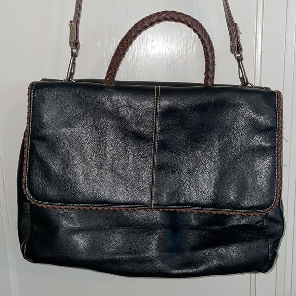 Black & brown Capezio work/school/laptop bag with detachable straps - Picture 4 of 11